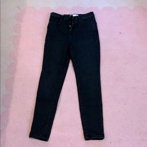 Ultra high-rise black jeans